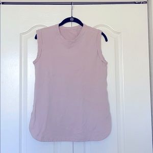 Lululemon French terry tank sz 4 mauve pink